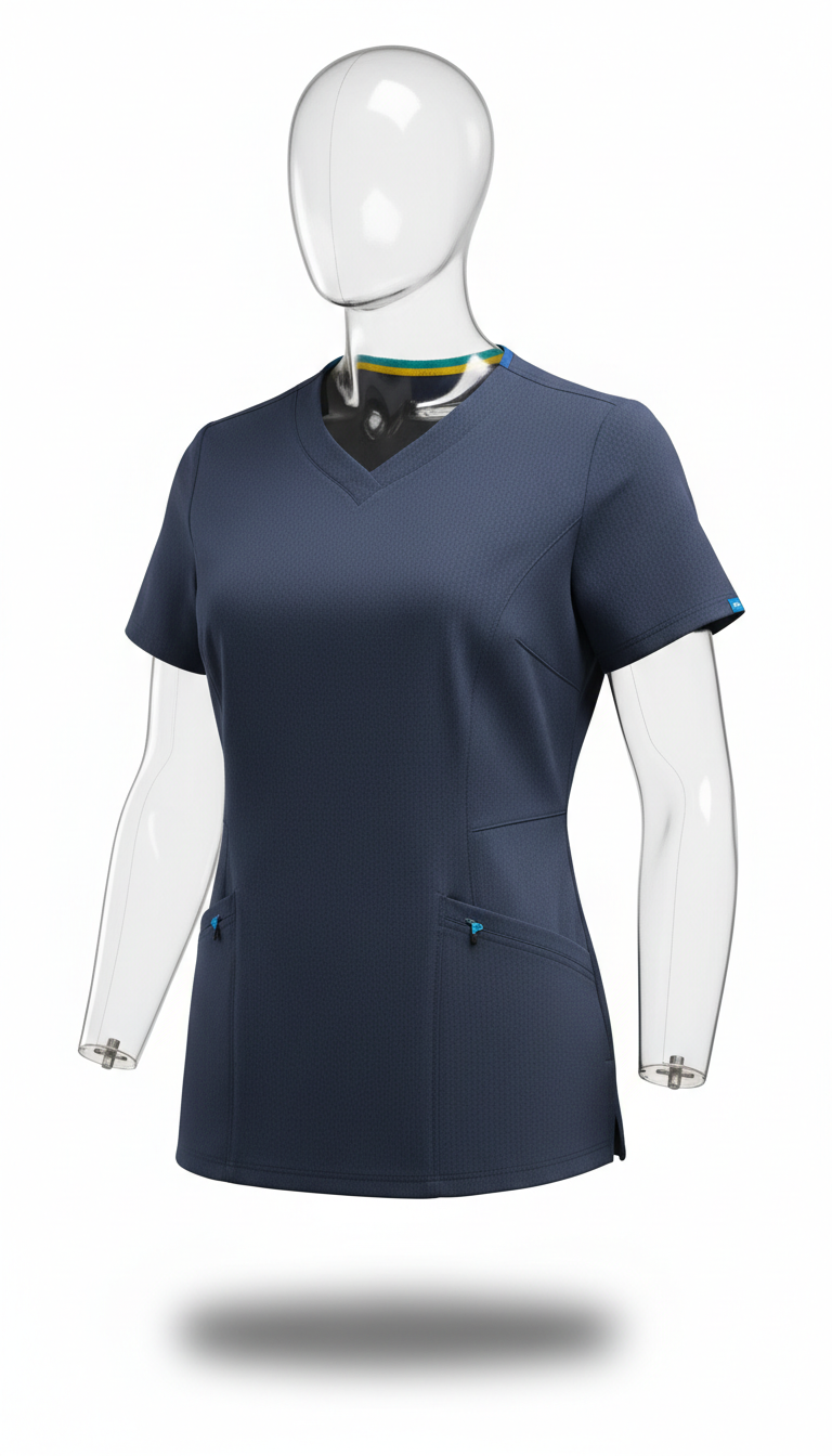Performance Tech Scrub Top—Midnight Navy