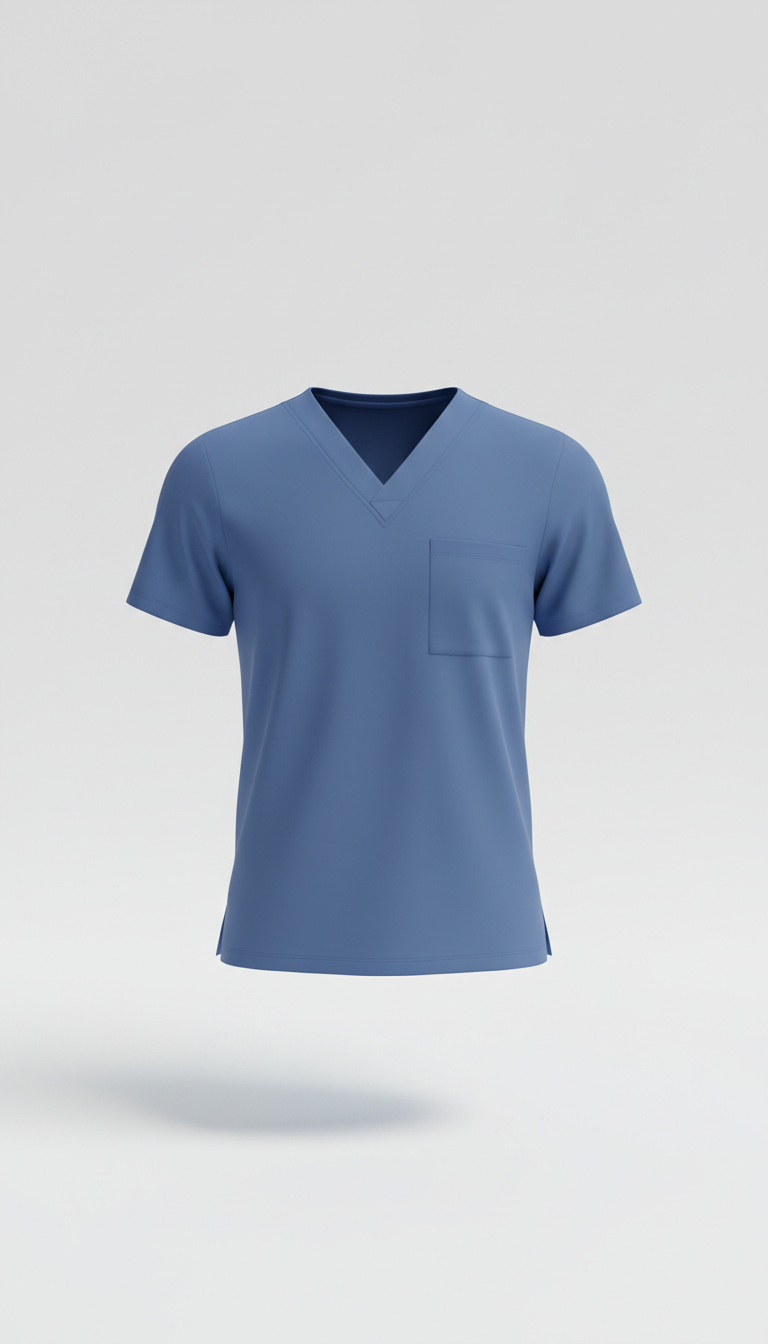 Sterile blue performance scrub top