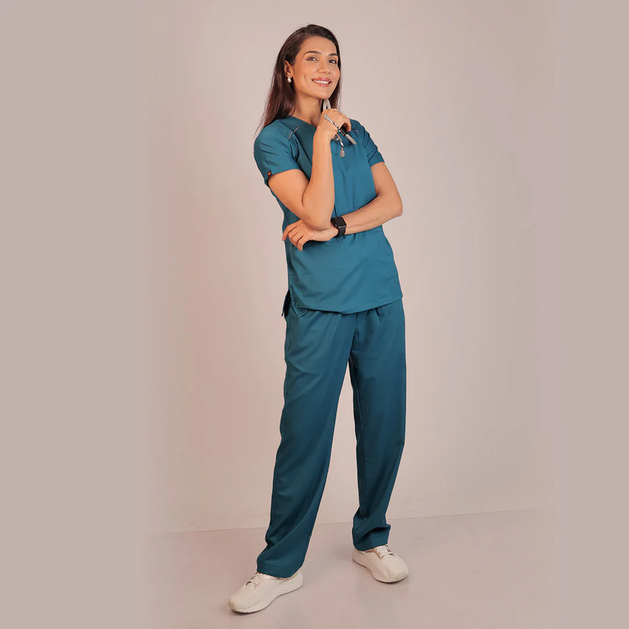 Kalvantis Core Women's Scrub Set - Forest Green