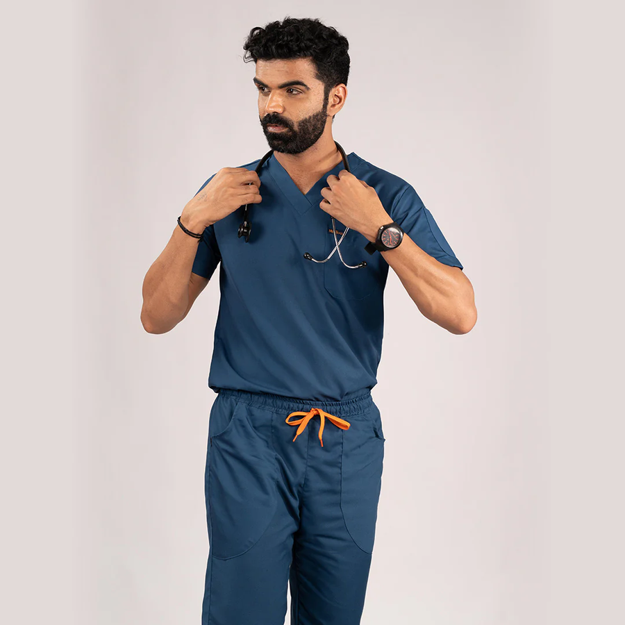 Kalvantis Comfort Women's Scrub Set - Navy Blue