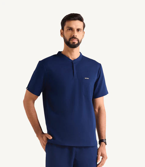 K-Performance Mandarin Men Scrub Set – Navy Blue