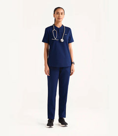 K-Performance Mandarin Women Scrub Set – Navy Blue